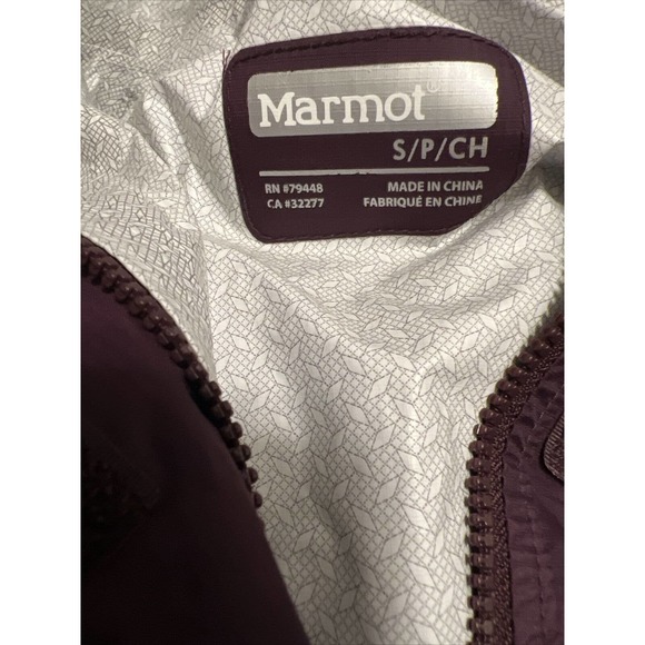 Marmot Women's Size Small Pullover Rain Jacket Anorak Hooded Purple Teal Outdoor - Picture 6 of 6